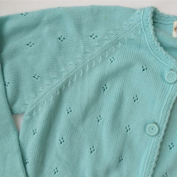 Vintage Robin's Egg Knit Cardigan - Picture 5 of 8